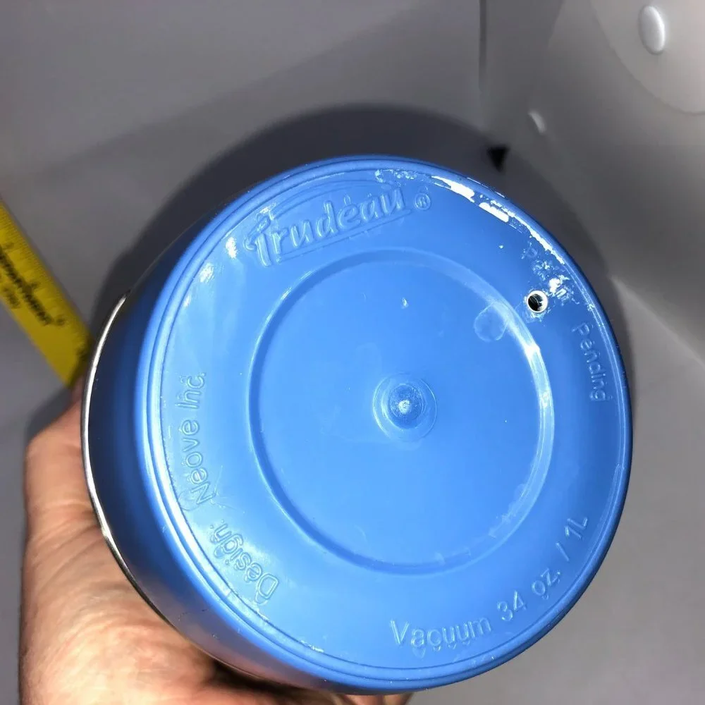 Trudeau Vacuum Insulated 12 HR Thermos‎ Stainless Steel & Blue